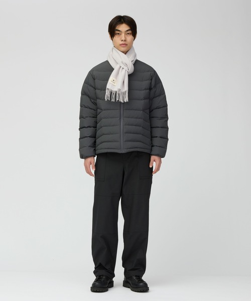 Snow Peak（スノーピーク）の「Snow Peak / Middler Down Collarless Jacket ミドラーダウン ノーカラージャケット（ダウンジャケット/コート・メンズ・ブラウン/チャコール/ブルー・XL/L/M/S）」の12枚目の写真