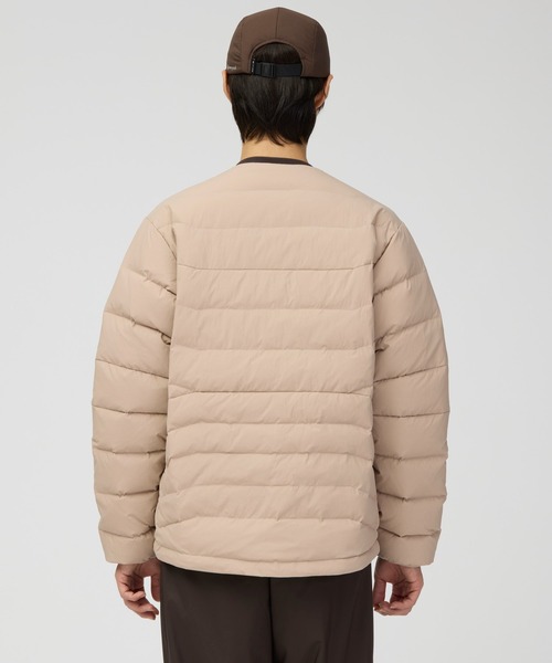 Snow Peak（スノーピーク）の「Snow Peak / Middler Down Collarless Jacket ミドラーダウン ノーカラージャケット（ダウンジャケット/コート・メンズ・ブラウン/チャコール/ブルー・XL/L/M/S）」の6枚目の写真
