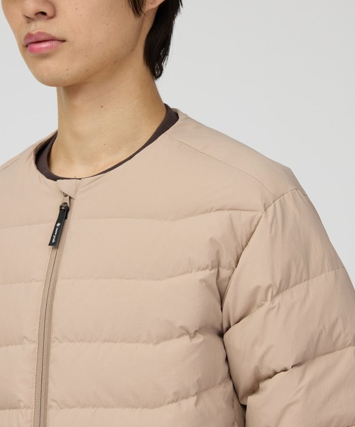 Snow Peak（スノーピーク）の「Snow Peak / Middler Down Collarless Jacket ミドラーダウン ノーカラージャケット（ダウンジャケット/コート・メンズ・ブラウン/チャコール/ブルー・XL/L/M/S）」の7枚目の写真