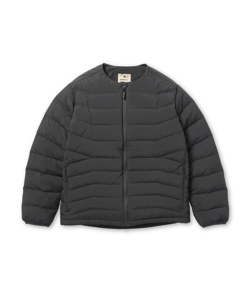 Snow Peak（スノーピーク）の「Snow Peak / Middler Down Collarless Jacket ミドラーダウン ノーカラージャケット（ダウンジャケット/コート・メンズ・ブラウン/チャコール/ブルー・XL/L/M/S）」の5枚目の写真
