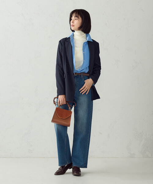 COMME CA ISM(コムサイズム)の「【マシンウォッシャブル】ベーシックニット リブタートルネックニット(ニット/セーター・レディース・ネイビー/レッド/ブラック/ホワイト・M/L)」の10枚目の写真