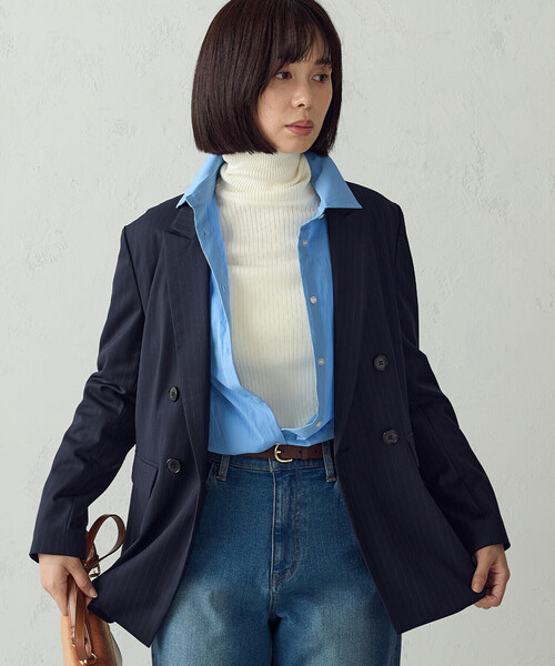 COMME CA ISM(コムサイズム)の「【マシンウォッシャブル】ベーシックニット リブタートルネックニット(ニット/セーター・レディース・ネイビー/レッド/ブラック/ホワイト・M/L)」の11枚目の写真
