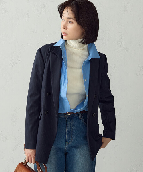 COMME CA ISM(コムサイズム)の「【マシンウォッシャブル】ベーシックニット リブタートルネックニット(ニット/セーター・レディース・ネイビー/レッド/ブラック/ホワイト・M/L)」の12枚目の写真