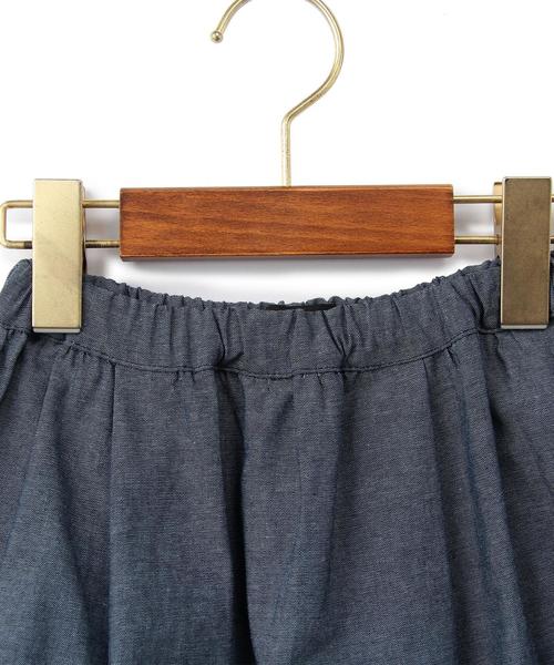 green label relaxing（グリーンレーベルリラクシング）の「【KIDS】ダンガリー/ストライプ タックスカート◆（スカート・キッズ・ネイビー/ホワイト・105cm/115cm/125cm/135cm/95cm）」の10枚目の写真