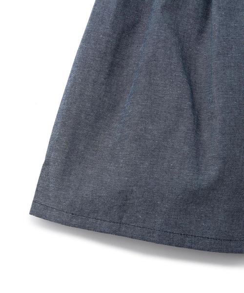 green label relaxing（グリーンレーベルリラクシング）の「【KIDS】ダンガリー/ストライプ タックスカート◆（スカート・キッズ・ネイビー/ホワイト・105cm/115cm/125cm/135cm/95cm）」の11枚目の写真