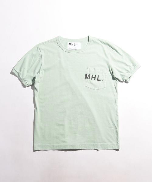 MHL.（エムエイチエル）の「＜MHL.＞17 1POC LOGO TEE/Tシャツ◆（Tシャツ/カットソー・メンズ・ホワイト/ブラック/ライム・LARGE/MEDIUM/SMALL）」の3枚目の写真