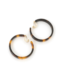 MOUSSY | TORTOISESHELL HOOP EARRING(ピアス（両耳用）)