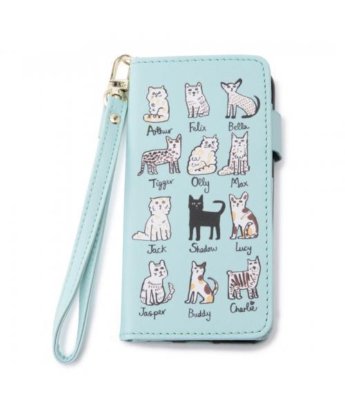 Afternoon Tea アフタヌーンティー の Ej42 Web 店舗限定 ネコ柄ブック型iphone6 6sケース スマホケース カバー Wear