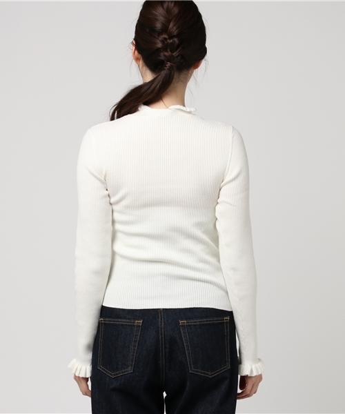 mysty woman（ミスティウーマン）の「フリルネックインナー（Tシャツ/カットソー・レディース・ブラック/イエロー/トップグレー/ホワイト・FREE）」の7枚目の写真