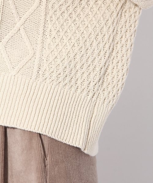 niko and...(ニコアンド)の「ケーブルボートプルオーバー【niko and ...】(ニット/セーター・レディース・チャコール/ライトブルー/アイボリー・LARGE/MEDIUM)」の15枚目の写真