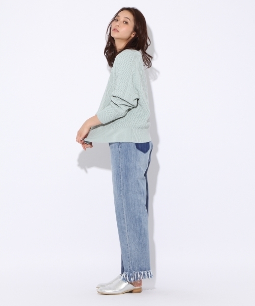 niko and...(ニコアンド)の「ケーブルボートプルオーバー【niko and ...】(ニット/セーター・レディース・チャコール/ライトブルー/アイボリー・LARGE/MEDIUM)」の20枚目の写真