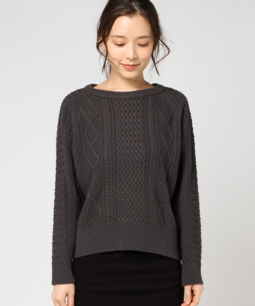 niko and...(ニコアンド)の「ケーブルボートプルオーバー【niko and ...】(ニット/セーター・レディース・チャコール/ライトブルー/アイボリー・LARGE/MEDIUM)」の10枚目の写真