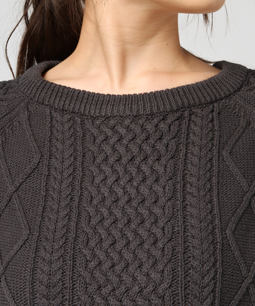 niko and...(ニコアンド)の「ケーブルボートプルオーバー【niko and ...】(ニット/セーター・レディース・チャコール/ライトブルー/アイボリー・LARGE/MEDIUM)」の5枚目の写真