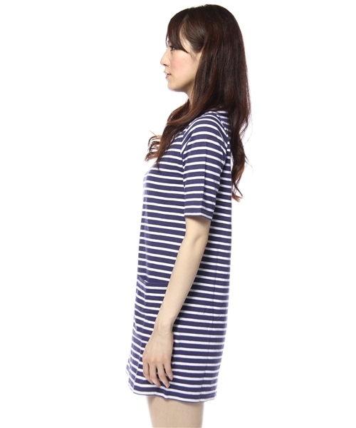 coen（コーエン）の「テンジクボーダーワンピースⅢ（ワンピース・レディース・ネイビー/ホワイト・MEDIUM/LARGE）」の3枚目の写真