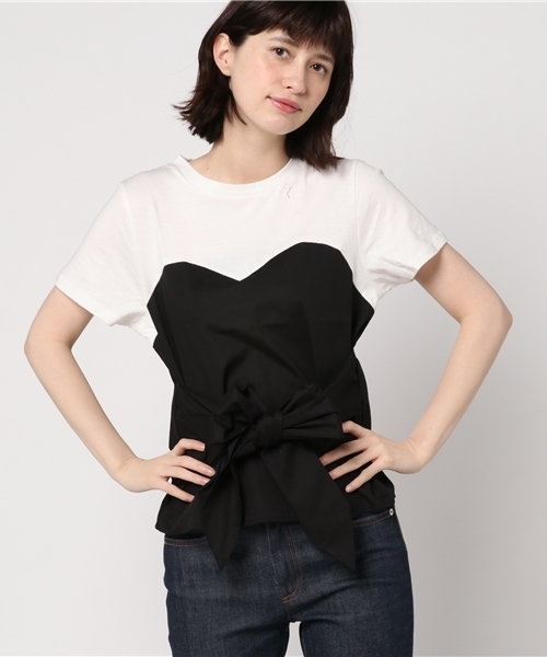 Heather（ヘザー）の「イソザイ＊マエリボントップス　759632（Tシャツ/カットソー・レディース・ブルー系その他/ブラック/ピンク系その他・FREE）」の12枚目の写真