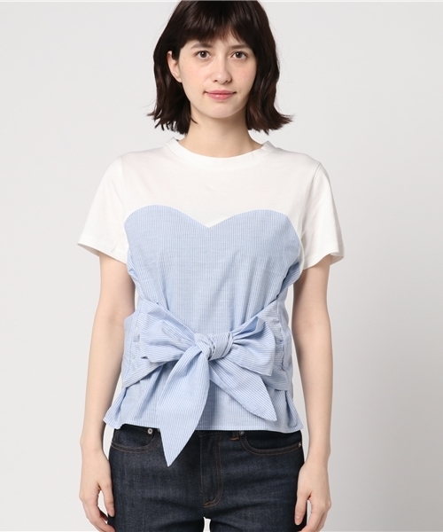 Heather（ヘザー）の「イソザイ＊マエリボントップス　759632（Tシャツ/カットソー・レディース・ブルー系その他/ブラック/ピンク系その他・FREE）」の10枚目の写真