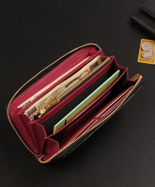 クロコダイルレザーラウンドファスナー長財布（財布）｜sankyo
