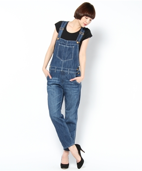 CIAOPANIC TYPY（チャオパニックティピー）の「甘織デニム8分丈サロペット（サロペット/オーバーオール・レディース・ブルー/インディゴブルー・FREE）」の2枚目の写真