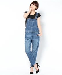 CIAOPANIC TYPY | 甘織デニム8分丈サロペット(サロペット/オーバーオール)