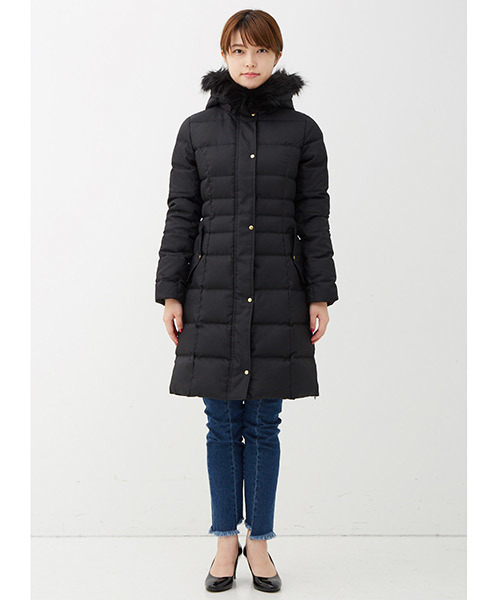 IEDIT　ロング　ダウンコート IEDIT[イディット] アクティブなシーンでも活躍するミリタリー風