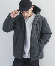 【防風 撥水 止水ZIP】ストレッチ エコダウンジャケット
