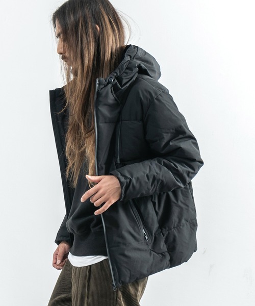 Rocky Monroe（ロッキーモンロー）の「【防風 撥水 止水ZIP】ストレッチ エコダウンジャケット（ダウンジャケット/コート・メンズ・ワイン/ネイビー/ブラック/チャコール/ベージュ・L/LL/M）」の10枚目の写真