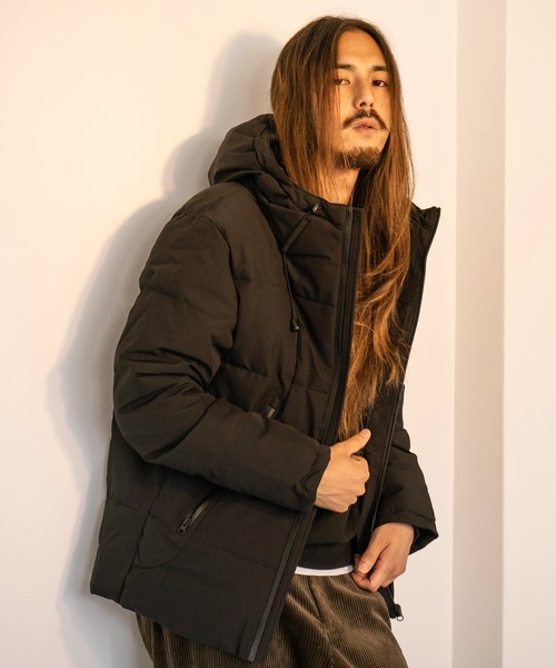Rocky Monroe（ロッキーモンロー）の「【防風 撥水 止水ZIP】ストレッチ エコダウンジャケット（ダウンジャケット/コート・メンズ・ワイン/ネイビー/ブラック/チャコール/ベージュ・L/LL/M）」の6枚目の写真