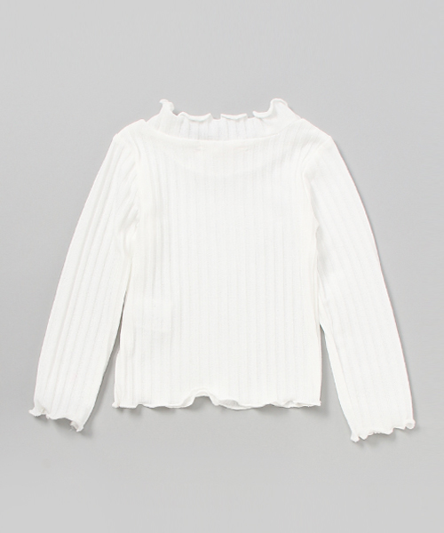 KOBE LETTUCE(コウベレタス)の「★キッズ★グッと女の子らしくなれちゃう♪【KIDS】選べる2タイプ★フリルリブニットソー(ニット/セーター・キッズ・ホワイト系その他/ピンク系その他/グレー系その他/ホワイト系その他2/ピンク系その他2/グレー系その他2・90/100/110)」の7枚目の写真