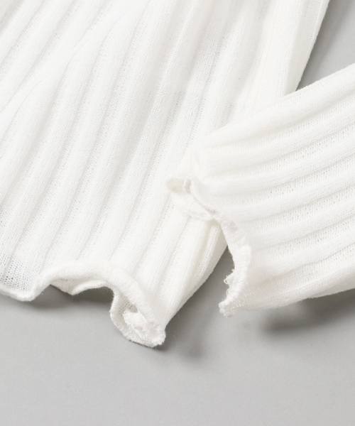 KOBE LETTUCE(コウベレタス)の「★キッズ★グッと女の子らしくなれちゃう♪【KIDS】選べる2タイプ★フリルリブニットソー(ニット/セーター・キッズ・ホワイト系その他/ピンク系その他/グレー系その他/ホワイト系その他2/ピンク系その他2/グレー系その他2・90/100/110)」の9枚目の写真