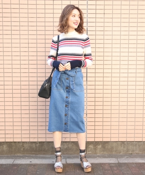 Heather(ヘザー)の「サスツキ/マルチWAYタイトスカート 783140(スカート・レディース・ブルー/ネイビー/ベージュ/チェック/ベージュ系その他・S/M/SMALL/MEDIUM)」の12枚目の写真