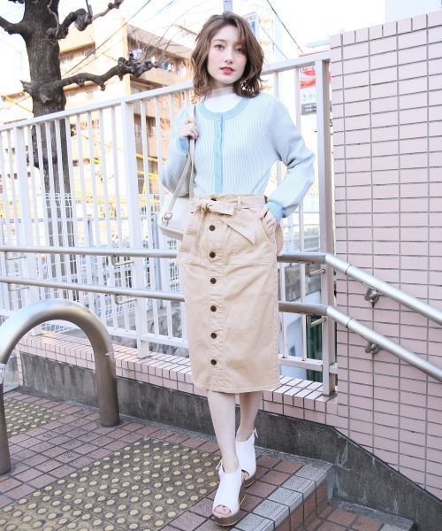 Heather(ヘザー)の「サスツキ/マルチWAYタイトスカート 783140(スカート・レディース・ブルー/ネイビー/ベージュ/チェック/ベージュ系その他・S/M/SMALL/MEDIUM)」の9枚目の写真