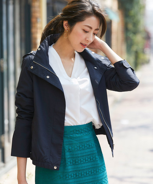 12Twelve Agenda（トゥエルブ　アジェンダ）の「ナイロングログランマウンテンパーカーブルゾン（マウンテンパーカー・レディース・ネイビー/カーキ/グレイッシュベージュ・M）」の3枚目の写真