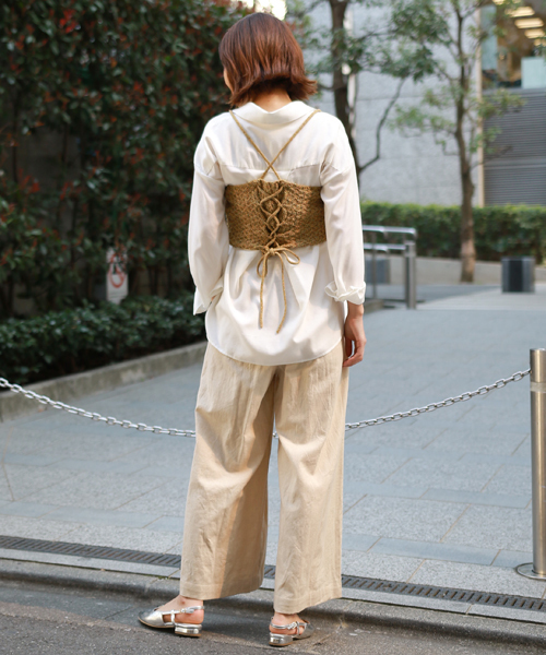 laboratory work（ラボラトリーワーク）の「ITALYマルチカラービスチェ（ニット/セーター・レディース・ブルー/イエロー・MEDIUM）」の4枚目の写真