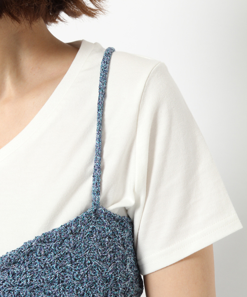 laboratory work（ラボラトリーワーク）の「ITALYマルチカラービスチェ（ニット/セーター・レディース・ブルー/イエロー・MEDIUM）」の14枚目の写真