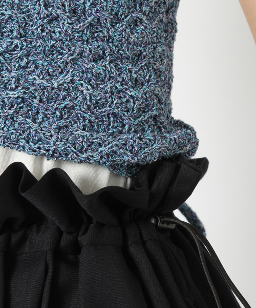 laboratory work（ラボラトリーワーク）の「ITALYマルチカラービスチェ（ニット/セーター・レディース・ブルー/イエロー・MEDIUM）」の15枚目の写真