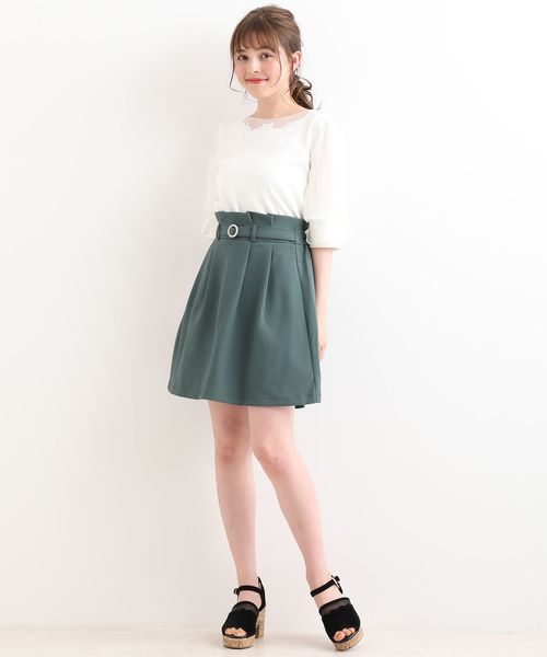 MAJESTIC LEGON(マジェスティックレゴン)の「チュールフラワートップス(Tシャツ/カットソー・レディース・ミント/ラベンダー/アイボリー/ブラック/ピンク・MEDIUM)」の11枚目の写真