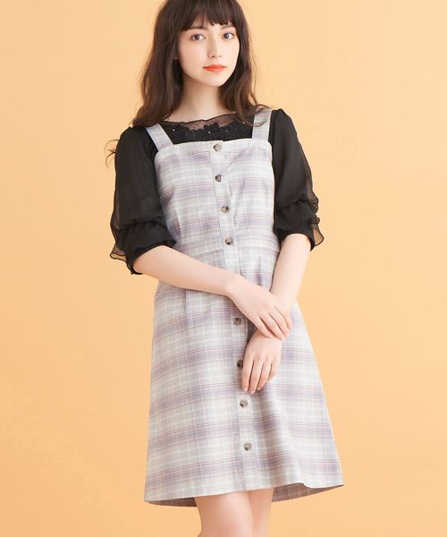 MAJESTIC LEGON(マジェスティックレゴン)の「チュールフラワートップス(Tシャツ/カットソー・レディース・ミント/ラベンダー/アイボリー/ブラック/ピンク・MEDIUM)」の20枚目の写真