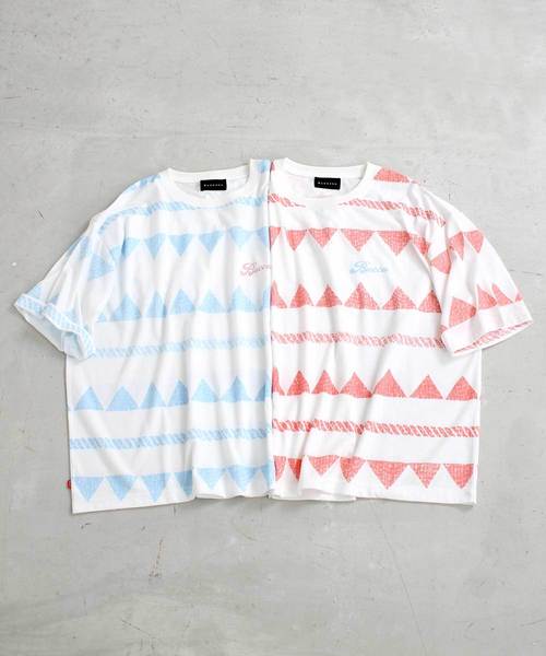 BUCCA 44（ブッカフォーティーフォー）の「【BUCCA 44】ロープ総柄TEEシャツ（Tシャツ/カットソー・メンズ・ブルー/レッド・MEDIUM/LARGE/X-LARGE/XX-LARGE/XXX-LARGE）」の3枚目の写真