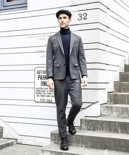 MR.OLIVE（ミスターオリーブ）の「THERMO LITE STRETCH TWILL / ONE PLEATS TAPERED PANTS（スラックス・メンズ・チャコールグレー/ブラック/ブラウン・SMALL/MEDIUM/LARGE）」の12枚目の写真