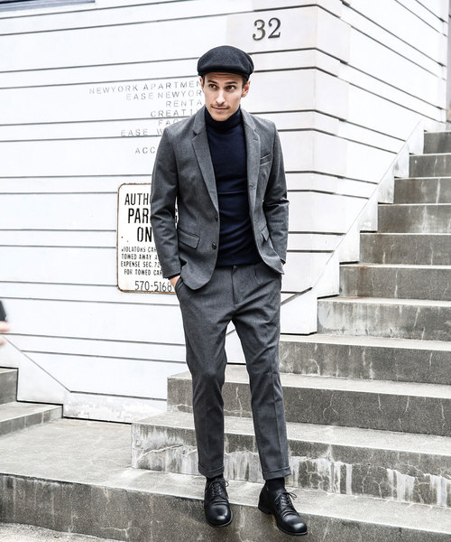 MR.OLIVE（ミスターオリーブ）の「THERMO LITE STRETCH TWILL / ONE PLEATS TAPERED PANTS（スラックス・メンズ・チャコールグレー/ブラック/ブラウン・SMALL/MEDIUM/LARGE）」の13枚目の写真