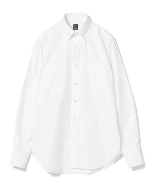 BEAMS F（ビームスエフ）の「◎BEAMS F / ピンオックス ボタンダウンシャツ（シャツ/ブラウス・メンズ・ホワイト/ライトブルー・40/38/39/37/43/41/42）」の3枚目の写真
