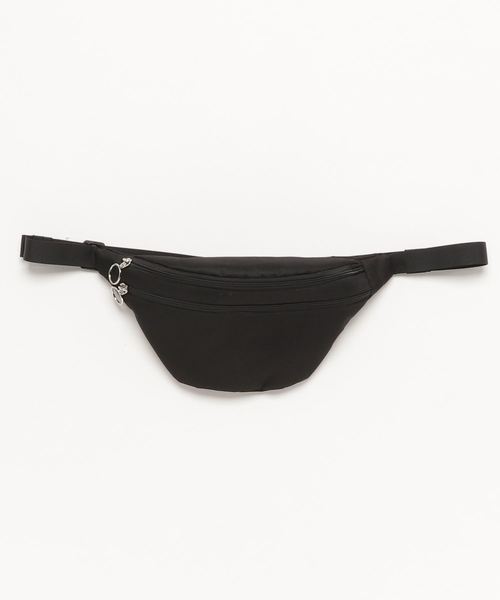 WEGO（ウィゴー）の「WEGO/ダブルZIPウエストバッグ（ボディバッグ/ウエストポーチ・レディース・ブラック/ベージュ・FREE）」の4枚目の写真