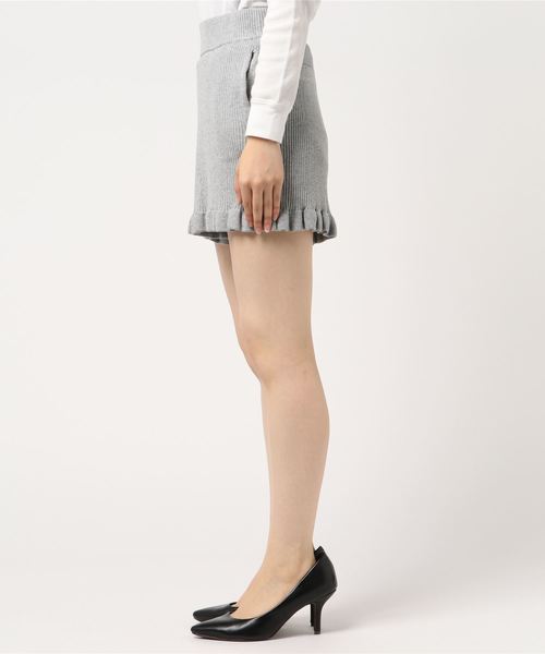 Heather(ヘザー)の「リブ/スソフリルニットショートパンツ 814172(その他パンツ・レディース・ブラック/グレー/ベージュ系その他・FREE)」の4枚目の写真