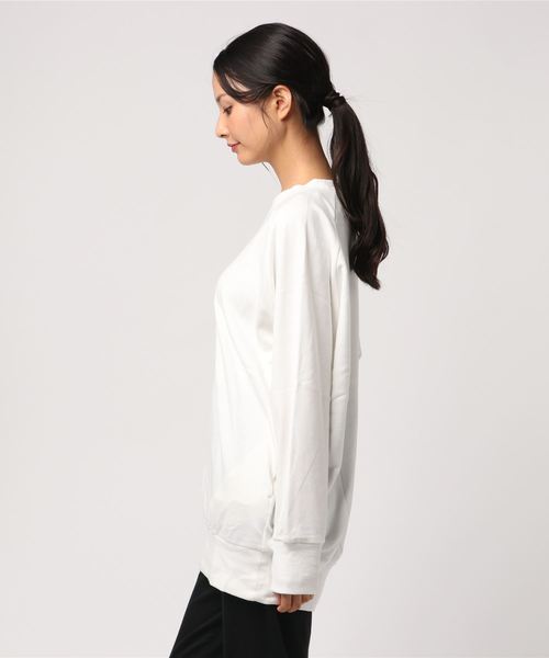 セール】ロング丈 ワイドシルエット スウェット ドルマン プルオーバー