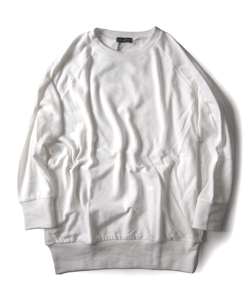 BEATJIVE（ビートジャイブ）の「ロング丈 ワイドシルエット スウェット ドルマン プルオーバー トレーナー レディース（スウェット・レディース・ブラック/ネイビー/グレー/オフホワイト/ブラック×ブルー/ブラック系その他・FREE）」の12枚目の写真