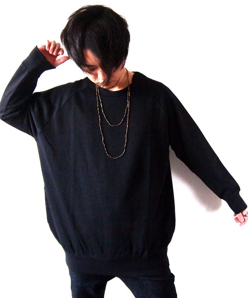 BEATJIVE（ビートジャイブ）の「ロング丈 ワイドシルエット スウェット ドルマン プルオーバー トレーナー レディース（スウェット・レディース・ブラック/ネイビー/グレー/オフホワイト/ブラック×ブルー/ブラック系その他・FREE）」の21枚目の写真