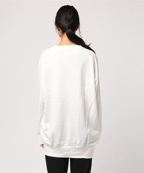 セール】ロング丈 ワイドシルエット スウェット ドルマン プルオーバー