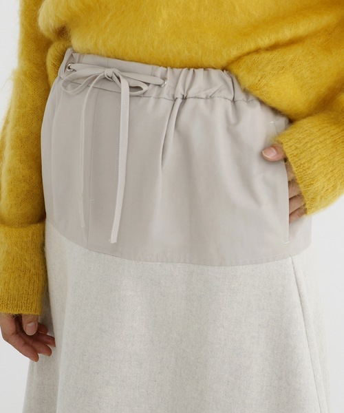 Munich(ミューニック)の「メルトン&ロービングチェックフレアスカート(スカート・レディース・ブラック/ブラウン/グリーン/アイボリー・S)」の8枚目の写真