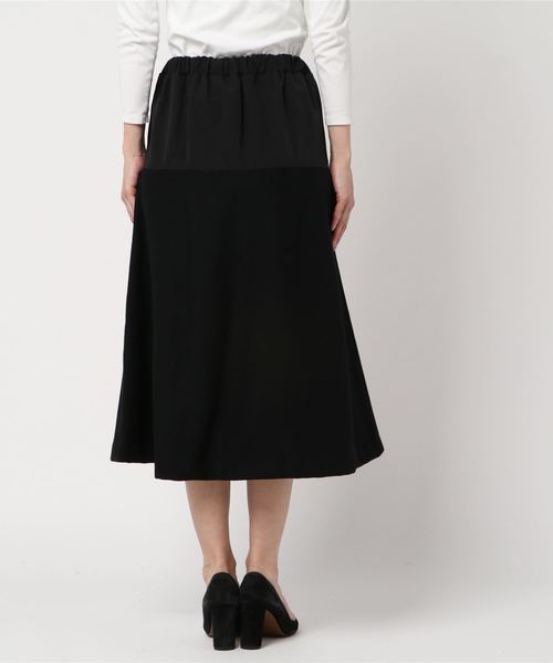 Munich(ミューニック)の「メルトン&ロービングチェックフレアスカート(スカート・レディース・ブラック/ブラウン/グリーン/アイボリー・S)」の9枚目の写真