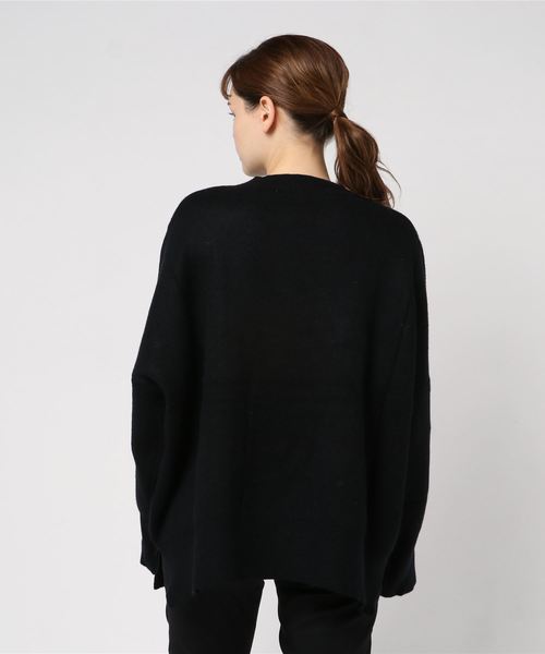 LUGG NAGG(ラグナグ)の「【Jewelobe/ ジュエローブ】サイドスリット ワイドニット プルオーバー(ニット/セーター・レディース・ブラック/ネイビー/グレー/グリーン・FREE)」の7枚目の写真